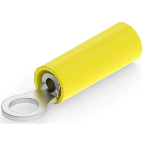 Kostenfreie Lieferung Isolierter Ringkabelschuh, 0,12-0,4 mm², AWG 26 bis 22, 3.02 mm, M2,5, gelb, 321017