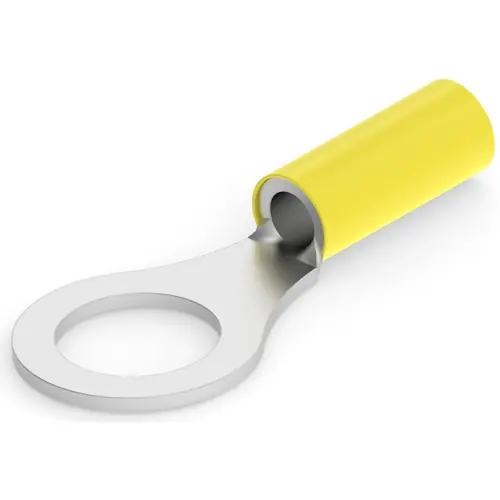 Isolierter Ringkabelschuh, 2,62-6,64 mm², AWG 12 bis 10, 9.91 mm, gelb, 1-35478-0 Echt