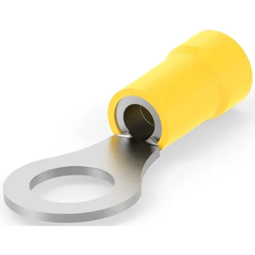 Isolierter Ringkabelschuh, 3,0-6,0 mm², AWG 12 bis 10, 8.3 mm, M8, gelb, 342186-1 Abverkauf
