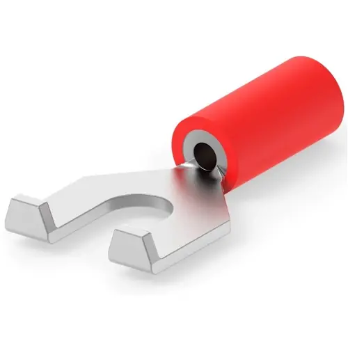 Saisonangebot Isolierter Gabelkabelschuh, 0,26-1,65 mm², AWG 22 bis 16, M4, rot, 8-324169-1
