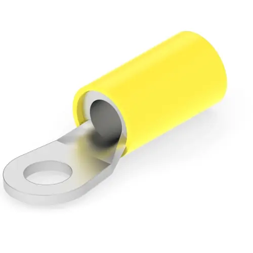 Wochenendangebot Isolierter Ringkabelschuh, 4,0-6,0 mm², AWG 11 bis 10, 4.3 mm, M4, gelb, 165412