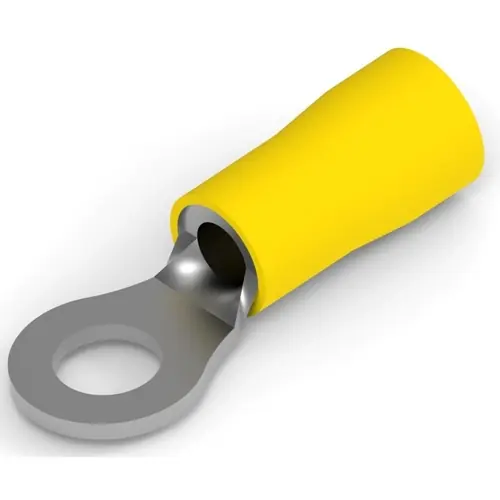 Isolierter Ringkabelschuh, 2,6-6,6 mm², AWG 12 bis 10, 5.2 mm, M5, gelb, 160292 Knallerangebot