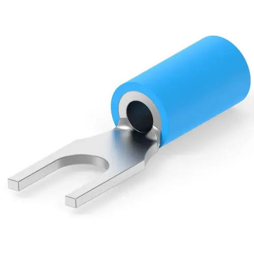 Finale Aktion Isolierter Gabelkabelschuh, 1,25-2,0 mm², AWG 16 bis 14, M4, blau, 9-1377173-5