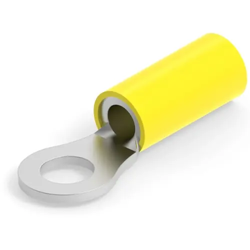 Jetzt Kaufen Isolierter Ringkabelschuh, 3,0-6,0 mm², AWG 12 bis 10, 5.21 mm, M5, gelb, 1-1377173-0