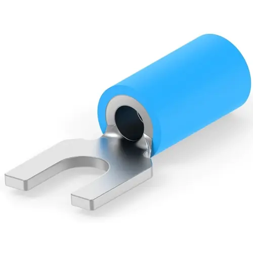 Rabatt Isolierter Gabelkabelschuh, 1,25-2,0 mm², AWG 16 bis 14, M3,5, blau, 2-1377173-6