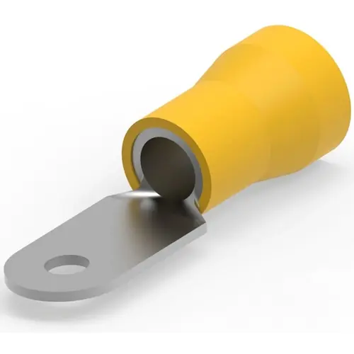 Super-Preis Isolierter Ringkabelschuh, 21,2 mm², AWG 4, 5 mm, gelb, 52043-2