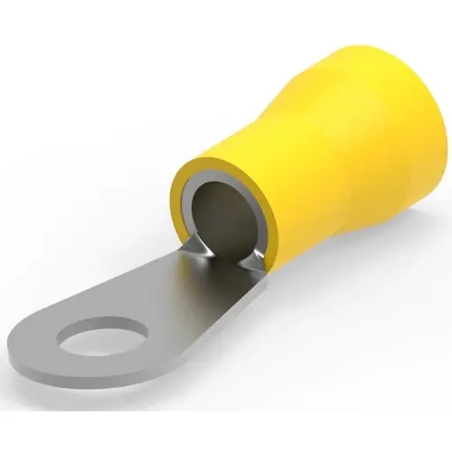 Isolierter Ringkabelschuh, 21 mm², AWG 4, 9.53 mm, gelb, 52266-4 Billig