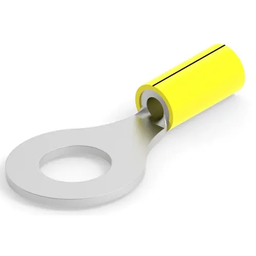 Isolierter Ringkabelschuh, 1,04-2,62 mm², AWG 16 bis 14, 9.91 mm, gelb, 34826 Abverkauf
