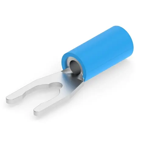 Isolierter Gabelkabelschuh, 1,25-2,0 mm², AWG 16, blau, 53245-1 Geprüft