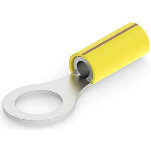 Neu Im Sortiment Isolierter Ringkabelschuh, 6,11 mm², AWG 10, 9.53 mm, gelb, 2-320577-2
