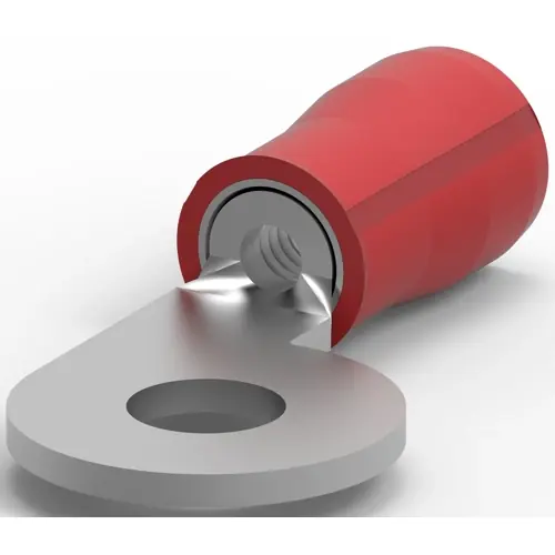 Schneller Versand Isolierter Ringkabelschuh, 0,5-0,6 mm², AWG 20, 4.82 mm, rot, 52284-3