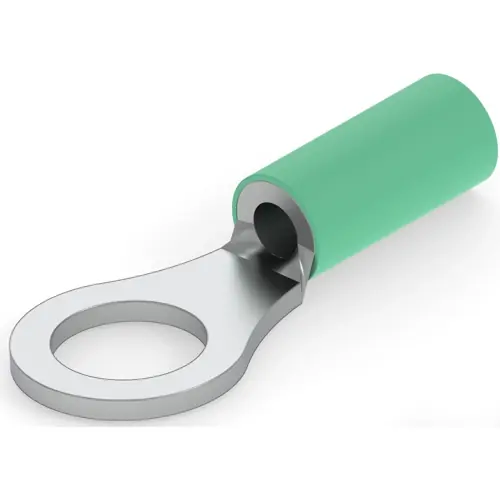 Finale Aktion Unisolierter Ringkabelschuh, 0,326-1,31 mm², AWG 22 bis 16, 5.2 mm, M5, grün, 1-321897-5
