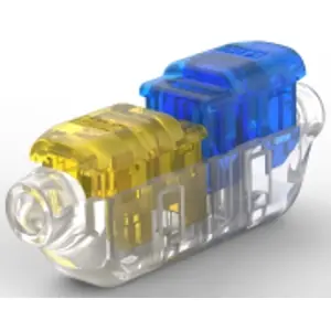 Stoßverbinder mit Isolation, 2,5-4,0 mm², AWG 16 bis 12, transparent/blau/gelb, 48 mm, 2213600-4 Neuheit