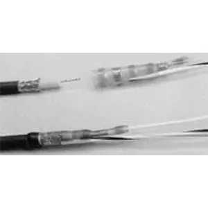 Stoßverbinder Set mit Wärmeschrumpfisolierung, 0,38 mm², AWG 22, transparent blau, 17 mm, 109858-000 Begrenztes Angebot