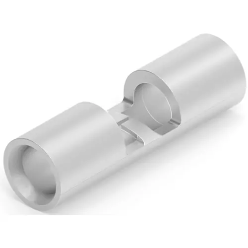 Stoßverbinder, unisoliert, 3,0-6,0 mm², AWG 12 bis 10, silber, 19.43 mm, 324893 Abverkauf