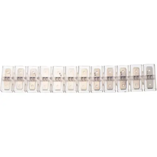 Schnäppchen Flachsteckverteiler, 12 x 2 Kontakte, 6,3 x 0,8 mm, L 25.8 mm, isoliert, gerade, transparent, 387224