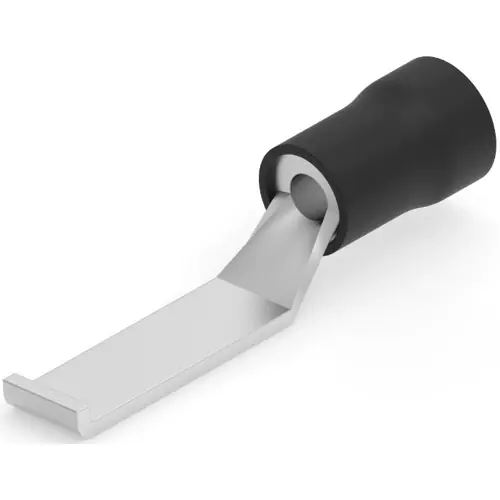 Must-Have Flachstecker, 4,6 x 0,78 mm, L 27.41 mm, isoliert, gerade, schwarz, AWG 20-16, 151467