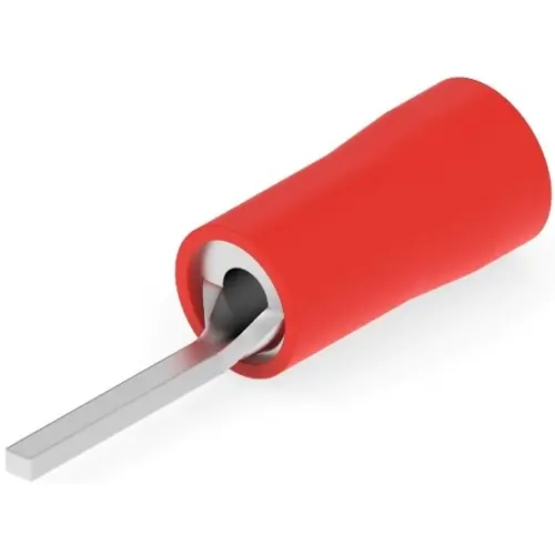 Flachstecker, 1 x 0,83 mm, L 19.6 mm, isoliert, gerade, rot, 0,26-1,6 mm², AWG 22 bis 16, 165446 Top-Preis