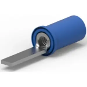 Gratis Versand Flachstecker, 3,96 x 0,84 mm, L 20.54 mm, isoliert, gerade, blau, 1,25-2,0 mm², AWG 16 bis 14, 327748