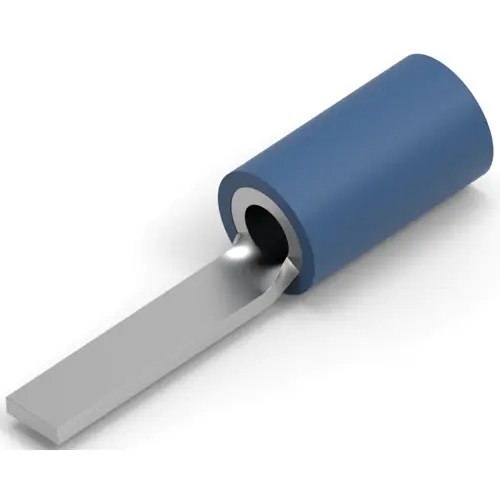 Top-Preis Flachstecker, 2,921 x 0,79 mm, L 23 mm, isoliert, gerade, blau, 1,0-2,5 mm², AWG 16 bis 14, 131444