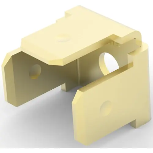 Garantierte Lieferung Flachsteckverteiler, 1 x 3 Kontakte, 6,35 x 0,81 mm, L 11.94 mm, unisoliert, abgewinkelt, 62261-1