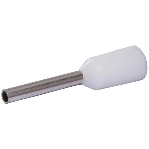 Top-Angebot Isolierte Aderendhülse, 0,5 mm², 8 mm lang, weiß, 22C425, Packung mit 100 Stück
