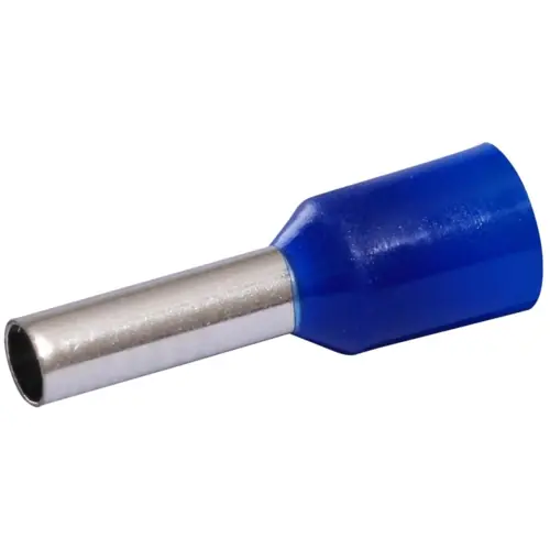 Isolierte Aderendhülse, 2,5 mm², 8 mm lang, blau, 22C429, Packung mit 100 Stück Direkt Vom Hersteller