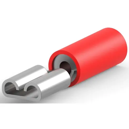 Isolierte Flachsteckhülse, 4,8 x 0,5 mm, 0,3 bis 1,5 mm², AWG 22 bis 16, Phosphorbronze, verzinnt, rot, 9-160481-5 Billig