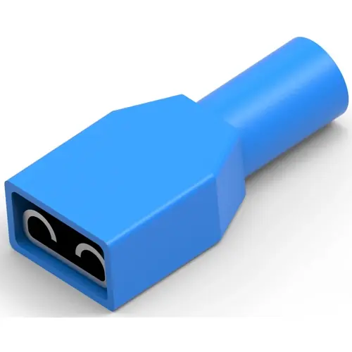 Preiswert Isolierte Flachsteckhülse, 6,35 x 0,81 mm, 3,0 mm², AWG 12, Messing, verzinnt, blau, 735160