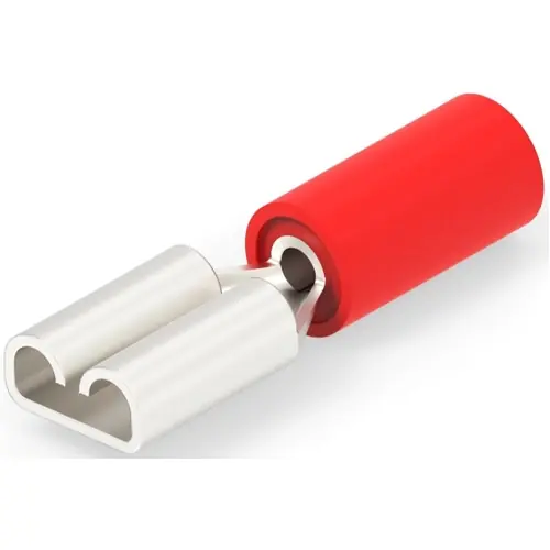 Isolierte Flachsteckhülse, 5 x 0,79 mm, 0,3 bis 1,0 mm², AWG 22 bis 17, Messing, versilbert, rot, 140805-2 Garantierte Lieferung