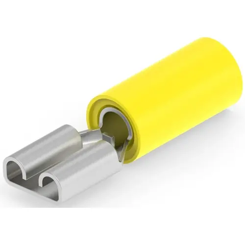 Beliebt Isolierte Flachsteckhülse, 6,35 x 0,81 mm, 2,62 bis 6,64 mm², AWG 12 bis 10, Messing, verzinnt, gelb, 8-640907-1