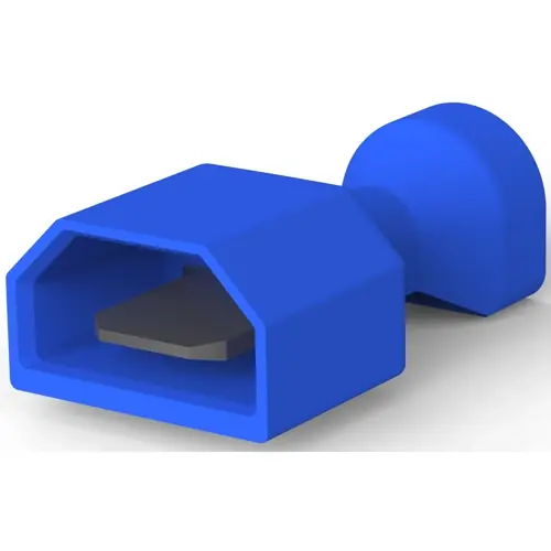 Isolierte Flachsteckhülse, 6,35 x 0,81 mm, 1,31 bis 2,08 mm², AWG 16 bis 14, Messing, verzinnt, blau, 3-521142-2 Beliebt