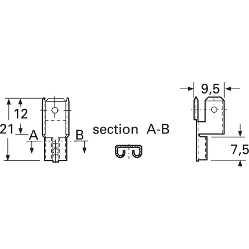 Flachsteckverteiler, gerade, 2, Steckanschluss Top-Seller