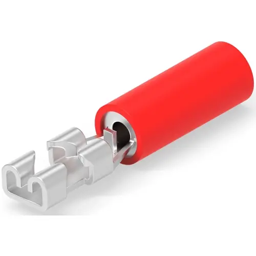 Isolierte Flachsteckhülse, 2,79 x 0,8 mm, 0,26 bis 0,96 mm², AWG 22 bis 18, Messing, verzinnt, rot, 8-640925-1 Super-Preis