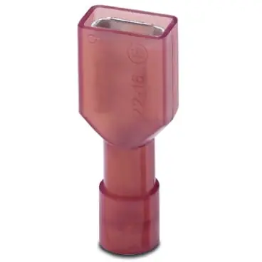 Kostenloser Versand Isolierte Flachsteckhülse, 6,3 x 0,8 mm, 0,5 bis 1,5 mm², AWG 20 bis 16, Messing, rot, 3240538