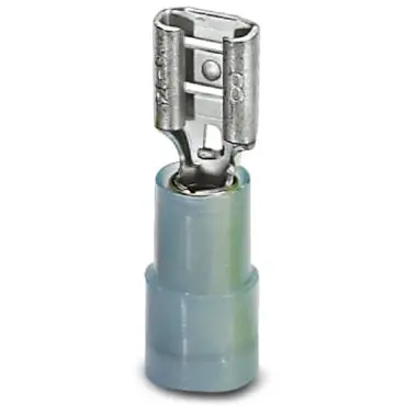 Mega-Angebot Isolierte Flachsteckhülse, 4,8 x 0,5 mm, 1,5 bis 2,5 mm², AWG 16 bis 14, Messing, verzinnt, blau, 3240053