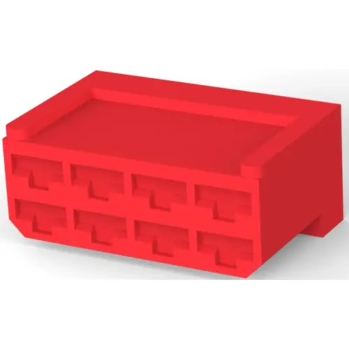 Isoliergehäuse für 6,35 mm, 8-polig, PA, UL 94V-2, rot, 163007-1 Günstig