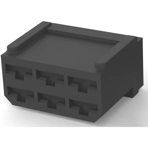 Isoliergehäuse für 6,35 mm, 6-polig, PA, UL 94V-2, schwarz, 1-480281-0 Neu