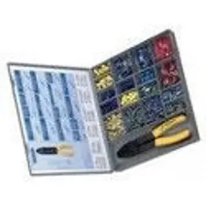 Kabelverbinder-Sortiment, Ringkabelschuhe/Flachstecker/Stoßverbinder/Kabelstift, 850-teilig, 165154 Sonderaktion