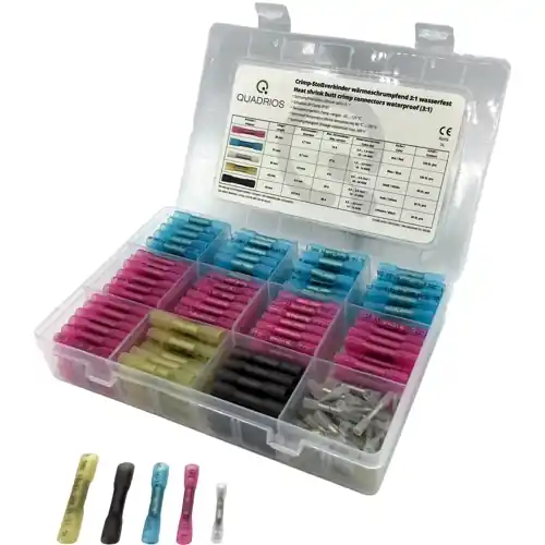 Stoßverbinder-Sortiment, Wärmeschrumpfisolierung, 0,3 mm² bis 6,0 mm², 340-teilig, 2011C397 Sonderaktion