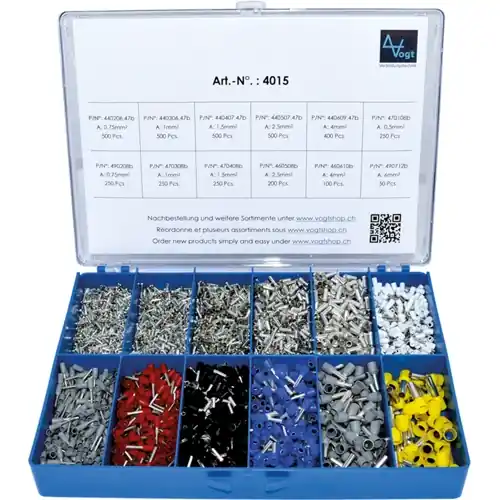 Aderendhülsensortiment, 3650-teilig, 4015 Top-Seller