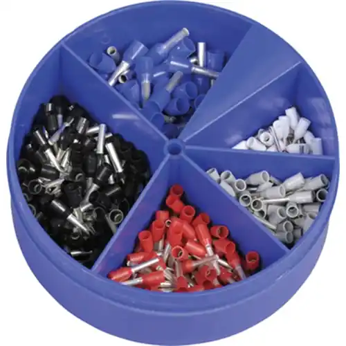 Angebot Aderendhülsensortiment, isoliert, 0,5 bis 2,5 mm², 400-teilig, V30SO000041