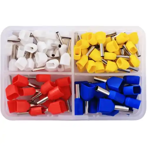 Markenprodukt Doppel-Aderendhülsen-Sortiment, isoliert, 90-teilig, 2010C390