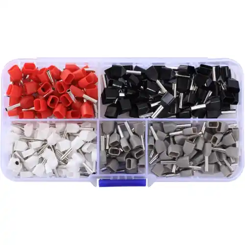 Doppel-Aderendhülsen-Sortiment, isoliert, 200-teilig, 22C483 Schneller Versand