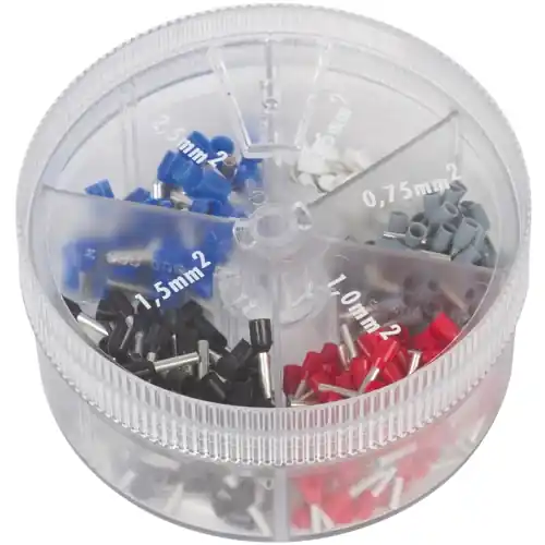 Sonderaktion Aderendhülsensortiment, isoliert, 0,5 bis 2,5 mm², 400-teilig, 610 906