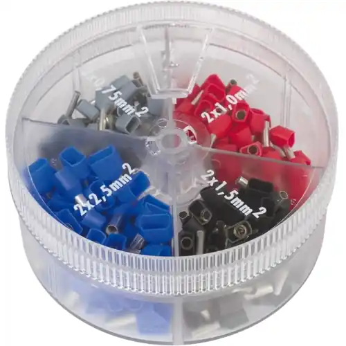 Aderendhülsensortiment, 2x0,75/1/1,5/2,5 mm², 200-teilig, 610 908 Sofort Bestellen