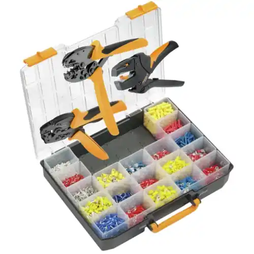 Aderendhülsensortiment, mit 2x Crimpzange und 1x Abisolierzange, 2000-teilig, 9202610000 Preiswert