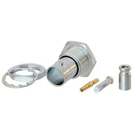 BNC Einbaubuchse 75 Ω, Draka 0.41/1.9 AF, Draka 753-1104, Draka 755-1101, Draka 755-1103, Extron BNC 5 HR(P), Lötanschluss, gerade, NBTB75INN5 Echt