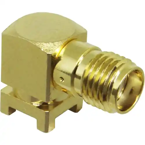 SMA Einbaubuchse 50 Ω, Lötanschluss, abgewinkelt, CONSMA002-SMD-G Kostenloser Versand