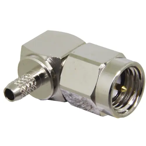 Preisreduziert SMA Stecker 50 Ω, RG-174, Crimpanschluss, abgewinkelt, CONSMA012